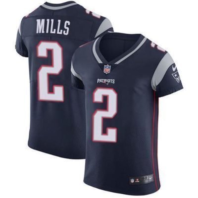 Nike Patriots #2 Jalen Mills Navy Blue Team Color Stitched NFL Vapor Untouchable Elite Jersey