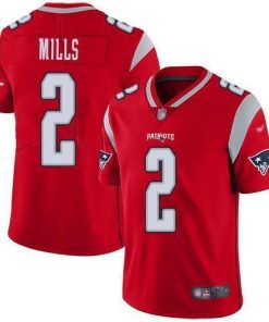 Nike Patriots #2 Jalen Mills Red Stitched NFL Limited Inverted Legend Jersey