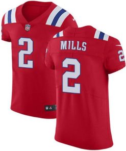 Nike Patriots #2 Jalen Mills Red Alternate Stitched NFL Vapor Untouchable Elite Jersey