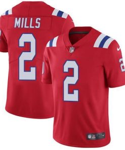 Nike Patriots #2 Jalen Mills Red Alternate Stitched NFL Vapor Untouchable Limited Jersey