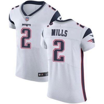 Nike Patriots #2 Jalen Mills White Stitched NFL Vapor Untouchable Elite Jersey