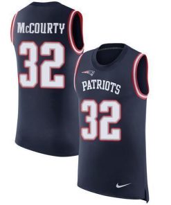 Nike Patriots #32 Devin McCourty Navy Blue Team Color Stitched NFL Limited Rush Tank Top Jersey
