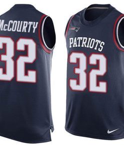 Nike Patriots #32 Devin McCourty Navy Blue Team Color Stitched NFL Limited Tank Top Jersey