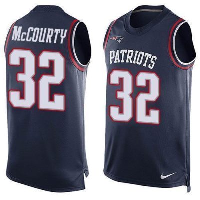 Nike Patriots #32 Devin McCourty Navy Blue Team Color Stitched NFL Limited Tank Top Jersey