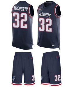 Nike Patriots #32 Devin McCourty Navy Blue Team Color Stitched NFL Limited Tank Top Suit Jersey