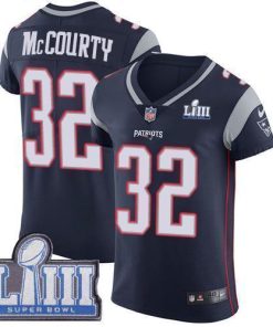 Nike Patriots #32 Devin McCourty Navy Blue Team Color Super Bowl LIII Bound Stitched NFL Vapor Untouchable Elite Jersey