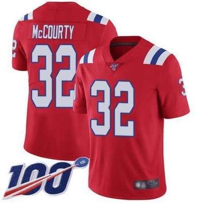 Nike Patriots #32 Devin McCourty Red Alternate Stitched NFL 100th Season Vapor Limited Jersey