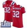 Nike Patriots #32 Devin McCourty Red Alternate Super Bowl LIII Bound Stitched NFL Vapor Untouchable Elite Jersey
