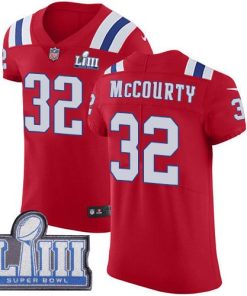 Nike Patriots #32 Devin McCourty Red Alternate Super Bowl LIII Bound Stitched NFL Vapor Untouchable Elite Jersey