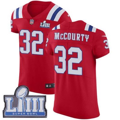 Nike Patriots #32 Devin McCourty Red Alternate Super Bowl LIII Bound Stitched NFL Vapor Untouchable Elite Jersey