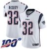 Nike Patriots #32 Devin McCourty White Stitched NFL 100th Season Vapor Limited Jersey