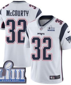 Nike Patriots #32 Devin McCourty White Super Bowl LIII Bound Stitched NFL Vapor Untouchable Limited Jersey
