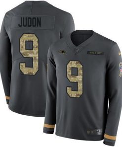 Nike Patriots #9 Matt Judon Anthracite Salute To Service Stitched NFL Limited Therma Long Sleeve Jersey
