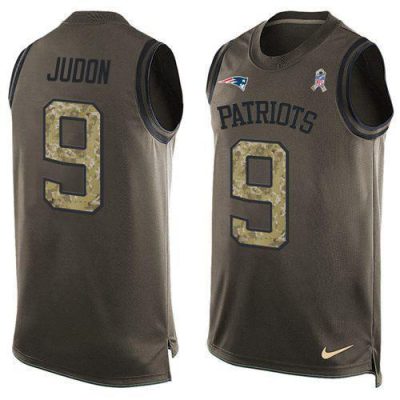 Nike Patriots #9 Matt Judon Green Stitched NFL Limited Salute To Service Tank Top Jersey
