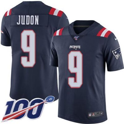 Nike Patriots #9 Matt Judon Navy Blue Stitched NFL Limited Rush 100th Season Jersey
