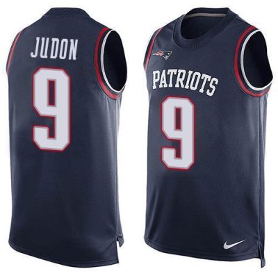 Nike Patriots #9 Matt Judon Navy Blue Team Color Stitched NFL Limited Tank Top Jersey