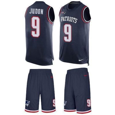 Nike Patriots #9 Matt Judon Navy Blue Team Color Stitched NFL Limited Tank Top Suit Jersey