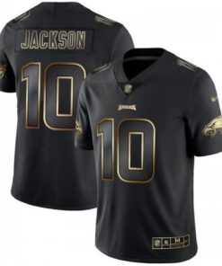 Nike Philadelphia Eagles #10 DeSean Jackson Black/Gold Stitched NFL Vapor Untouchable Limited Jersey