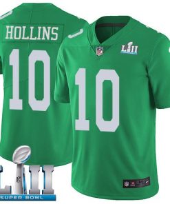 Nike Philadelphia Eagles #10 Mack Hollins Green Super Bowl LII Stitched NFL Limited Rush Jersey