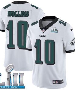 Nike Philadelphia Eagles #10 Mack Hollins White Super Bowl LII Stitched NFL Vapor Untouchable Limited Jersey