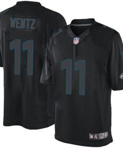 Nike Philadelphia Eagles #11 Carson Wentz Black Stitched NFL Impact Limited Jersey