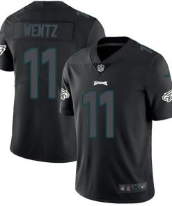 Nike Philadelphia Eagles #11 Carson Wentz Black Stitched NFL Limited Rush Impact Jersey