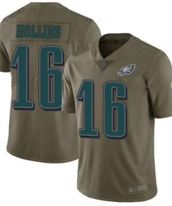 Nike Philadelphia Eagles #16 Mack Hollins Olive Stitched NFL Limited 2017 Salute To Service Jersey