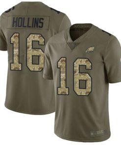 Nike Philadelphia Eagles #16 Mack Hollins Olive/Camo Stitched NFL Limited 2017 Salute To Service Jersey