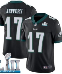 Nike Philadelphia Eagles #17 Alshon Jeffery Black Alternate Super Bowl LII Stitched NFL Vapor Untouchable Limited Jersey