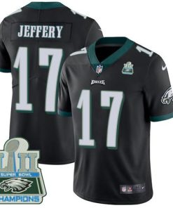 Nike Philadelphia Eagles #17 Alshon Jeffery Black Alternate Super Bowl LII Champions Stitched NFL Vapor Untouchable Limited Jersey