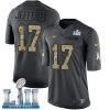 Nike Philadelphia Eagles #17 Alshon Jeffery Black Super Bowl LII Stitched NFL Limited 2016 Salute To Service Jersey