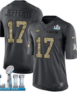 Nike Philadelphia Eagles #17 Alshon Jeffery Black Super Bowl LII Stitched NFL Limited 2016 Salute To Service Jersey