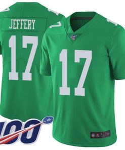 Nike Philadelphia Eagles #17 Alshon Jeffery Green Stitched NFL Limited Rush 100th Season Jersey