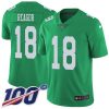 Nike Philadelphia Eagles #18 Jalen Reagor Green Stitched NFL Limited Rush 100th Season Jersey