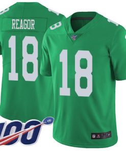Nike Philadelphia Eagles #18 Jalen Reagor Green Stitched NFL Limited Rush 100th Season Jersey