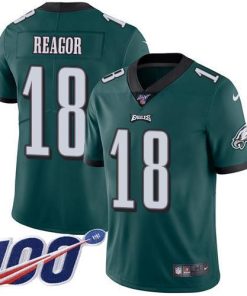 Nike Philadelphia Eagles #18 Jalen Reagor Green Team Color Stitched NFL 100th Season Vapor Untouchable Limited Jersey