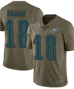 Nike Philadelphia Eagles #18 Jalen Reagor Olive Stitched NFL Limited 2017 Salute To Service Jersey