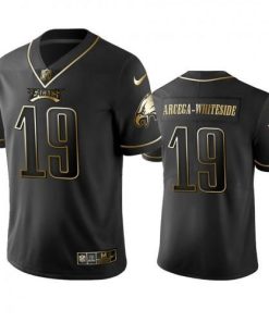 Nike Philadelphia Eagles #19 JJ Arcega-Whiteside Black Golden Limited Edition Stitched NFL Jersey