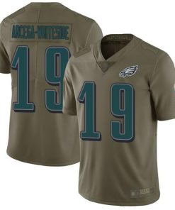Nike Philadelphia Eagles #19 JJ Arcega-Whiteside Olive Stitched NFL Limited 2017 Salute To Service Jersey