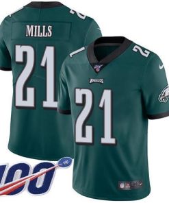 Nike Philadelphia Eagles #21 Jalen Mills Green Team Color Stitched NFL 100th Season Vapor Untouchable Limited Jersey