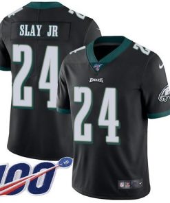 Nike Philadelphia Eagles #24 Darius Slay Jr Black Alternate Stitched NFL 100th Season Vapor Untouchable Limited Jersey