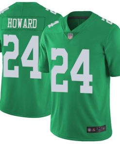 Nike Philadelphia Eagles #24 Jordan Howard Green Stitched NFL Limited Rush Jersey