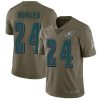 Nike Philadelphia Eagles #24 Jordan Howard Olive Stitched NFL Limited 2017 Salute To Service Jersey