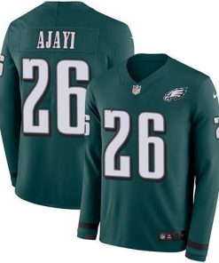 Nike Philadelphia Eagles #26 Jay Ajayi Midnight Green Team Color Stitched NFL Limited Therma Long Sleeve Jersey