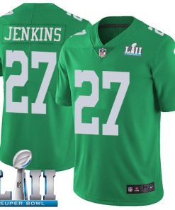 Nike Philadelphia Eagles #27 Malcolm Jenkins Green Super Bowl LII Stitched NFL Limited Rush Jersey