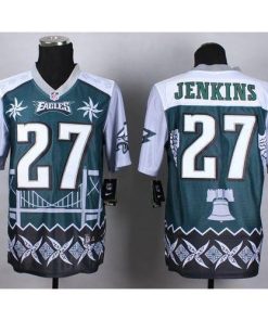 Nike Philadelphia Eagles #27 Malcolm Jenkins Midnight Green Stitched NFL Elite Noble Fashion Jersey