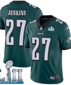 Nike Philadelphia Eagles #27 Malcolm Jenkins Midnight Green Team Color Super Bowl LII Stitched NFL Vapor Untouchable Limited Jersey