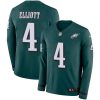 Nike Philadelphia Eagles #4 Jake Elliott Midnight Green Team Color Stitched NFL Limited Therma Long Sleeve Jersey