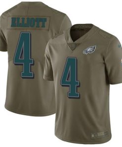 Nike Philadelphia Eagles #4 Jake Elliott Olive Stitched NFL Limited 2017 Salute To Service Jersey