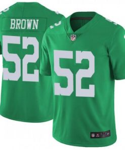 Nike Philadelphia Eagles #52 Asantay Brown Green Stitched NFL Limited Rush Jersey